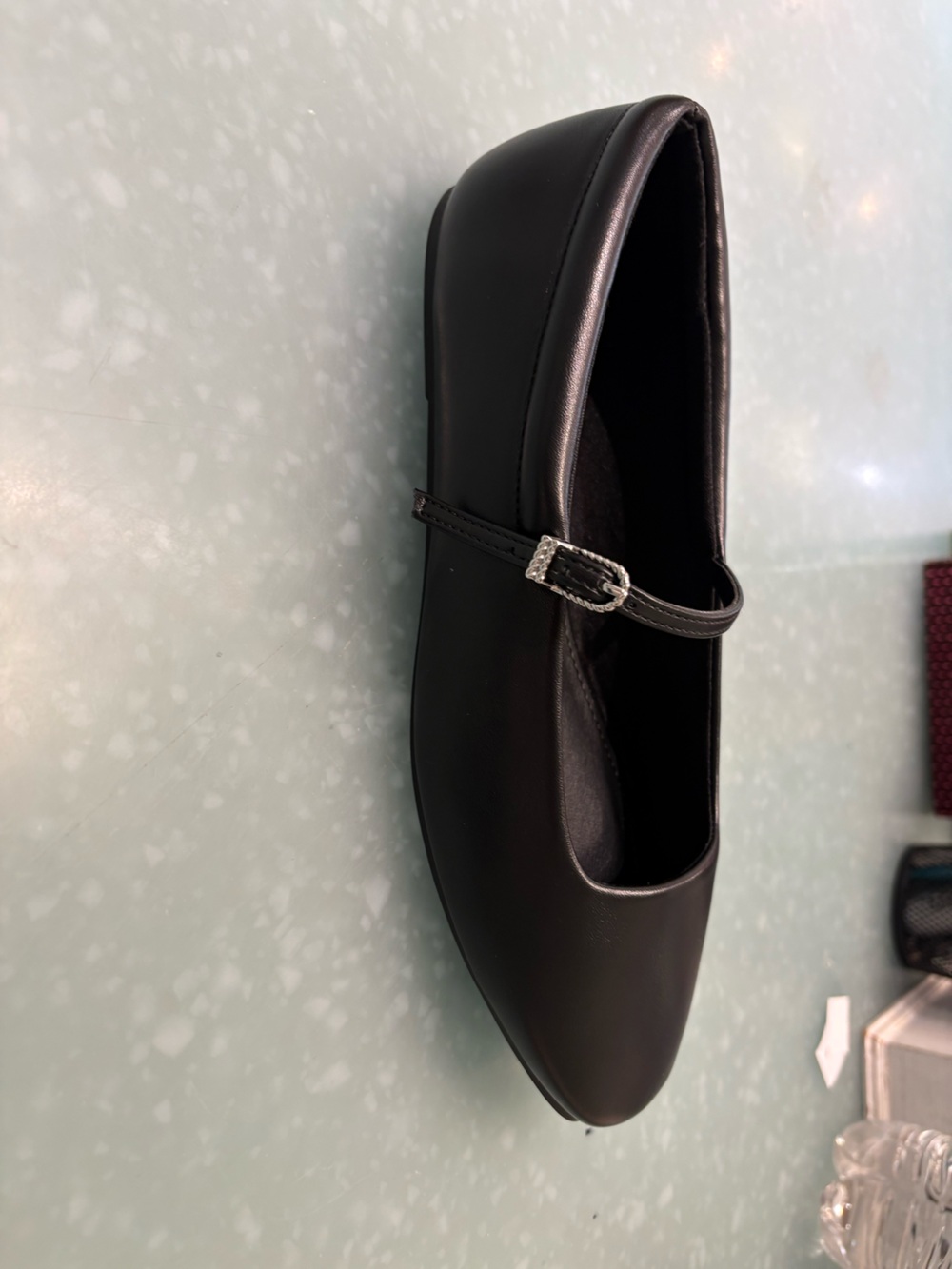 & Other Stories Black Mary Jane Flat with Silver Buckle